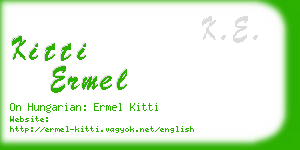 kitti ermel business card